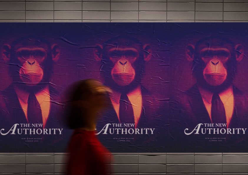 the new authority wall mock